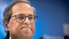 El presidente de la Generalitat, Quim Torra, durante una comparecencia ante los medios / EFE