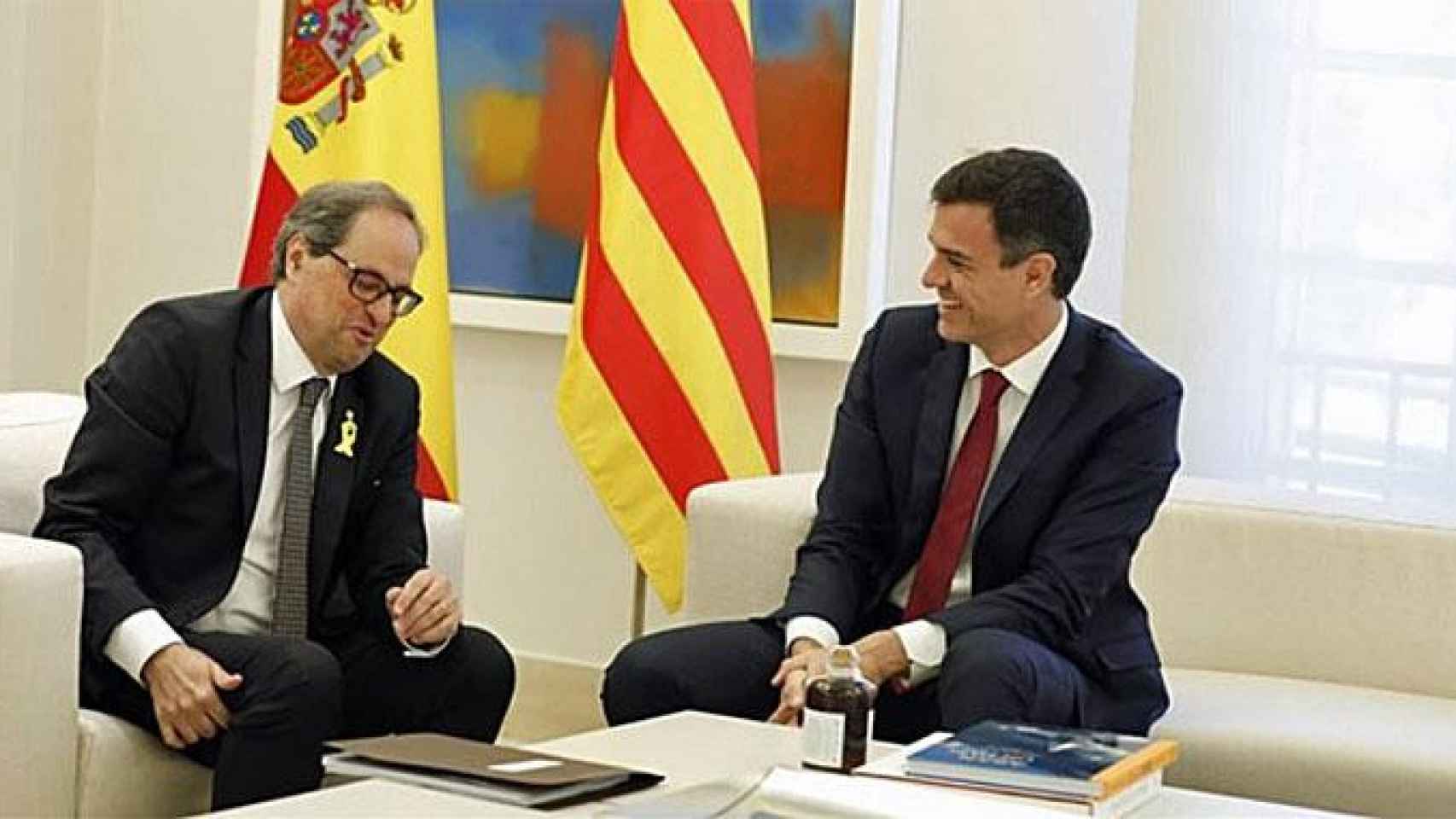 Quim Torra y Pedro Sánchez, en la Moncloa / EUROPA PRESS