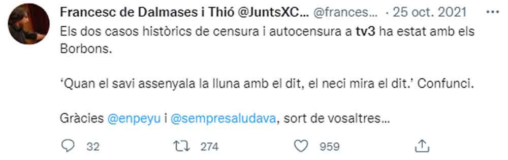 Dalmases, solidarizándose con los gags machistas e hispanófobos de Jair Domínguez y Peyu