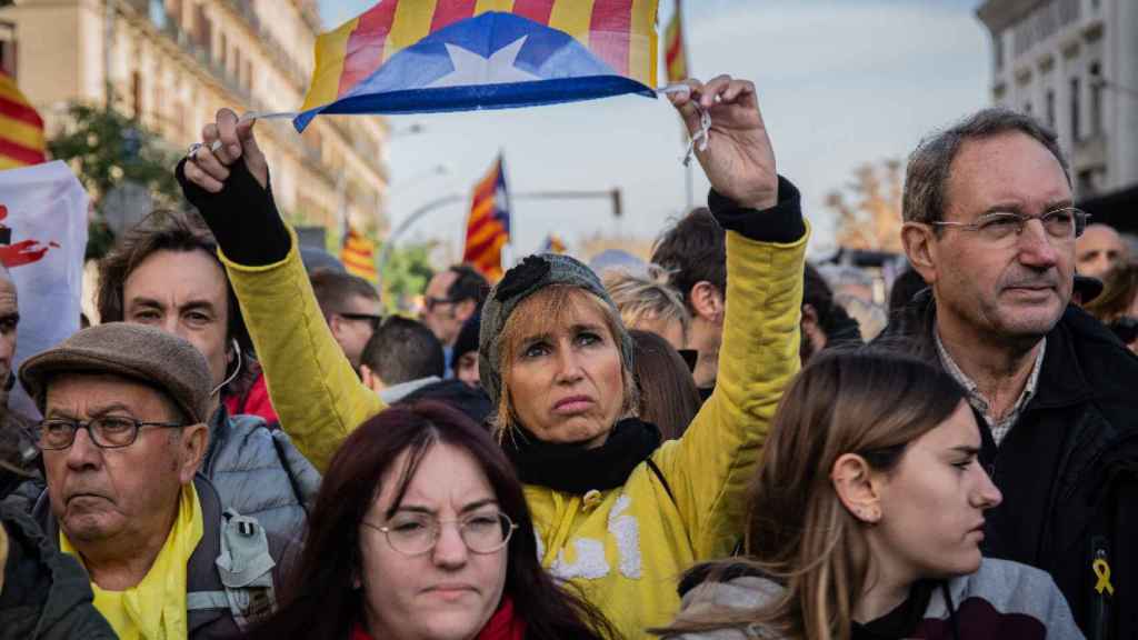 Manifestación en la que participaron los dos CDR a los que el TSJC ha absuelto por desórdenes públicos / EUROPA PRESS