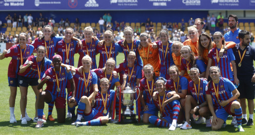 El Barça femenino, celebrando la Copa de la Reina / EFE - Rodrigo JiménezA