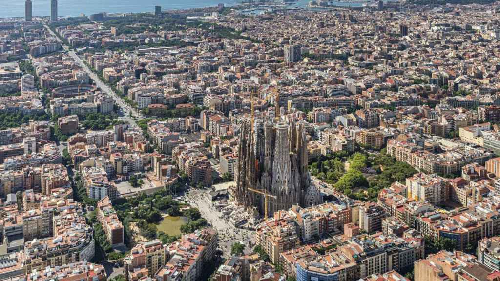 Vista aérea de la Sagrada Familia en Barcelona / EP