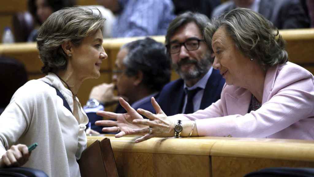 Isabel García Tejerina (i), ministra de Agricultura y Pesca, Alimentación y Medio Ambiente, cuyo departamento deberá lidiar ahora con el recurso de la Comisión por las ayudas a Iberpotash, en una imagen de archivo / EFE