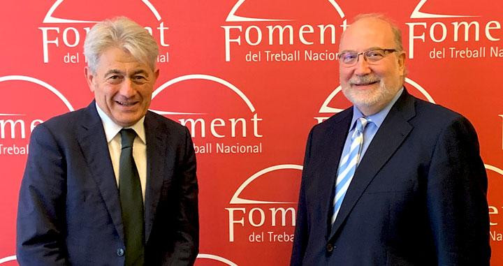 Valentí Pich (i) y Salvador Guillermo (d), los responsables de estudios de Foment del Treball / CG