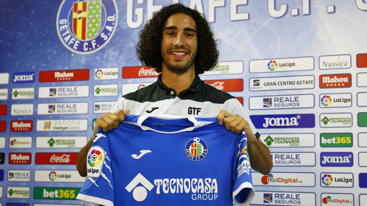 Cucurella el día de su presentación con el Getafe / Redes