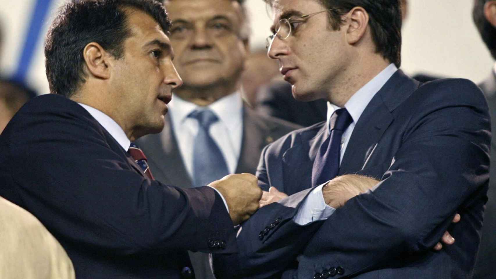 Jordi Roche con Joan Laporta