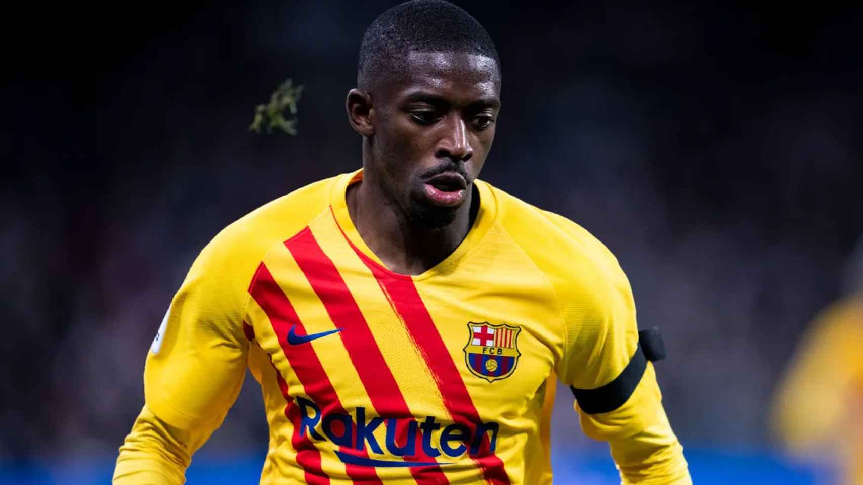 Ousmane Dembelé, durante una jugada del clásico entre Real Madrid y Barça / FCB