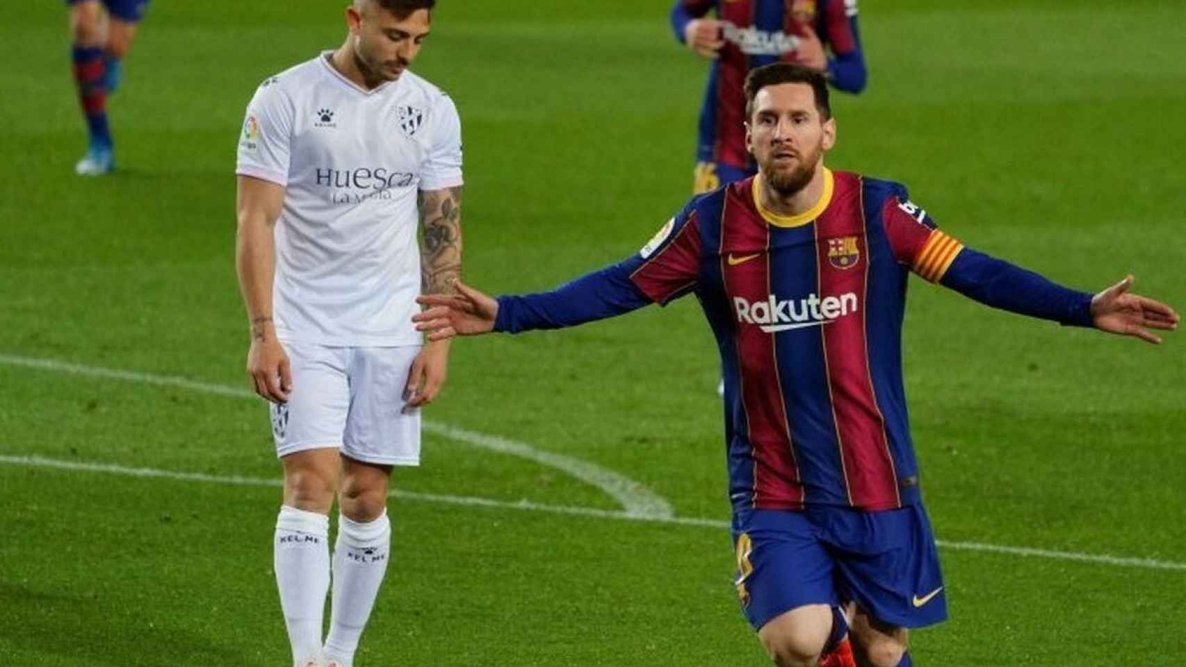 Leo Messi, celebrando un gol contra el Huesca | EP