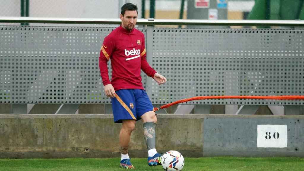 Leo Messi durante un entrenamiento /FCB