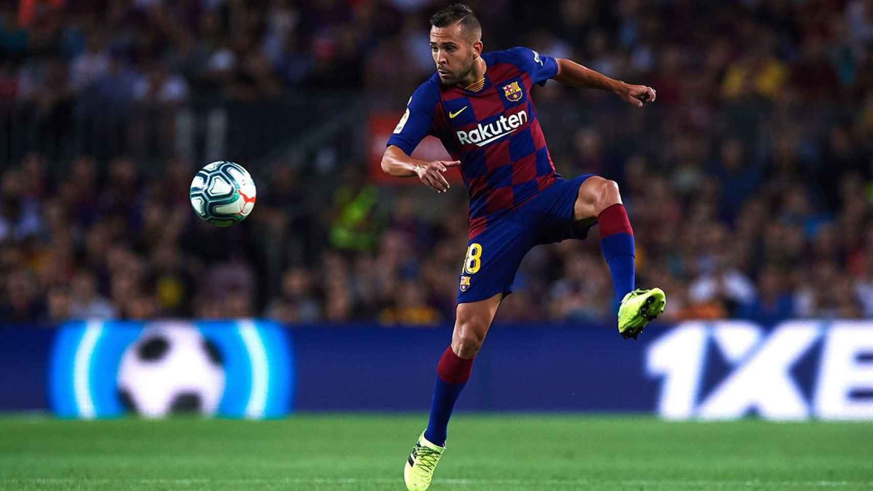 Jordi Alba en un partido con el Barça / EFE