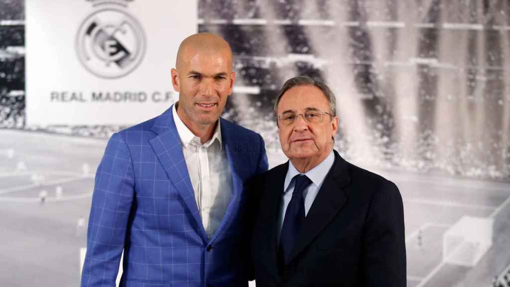 Zidane y Florentino Pérez en una imagen de archivo / EFE