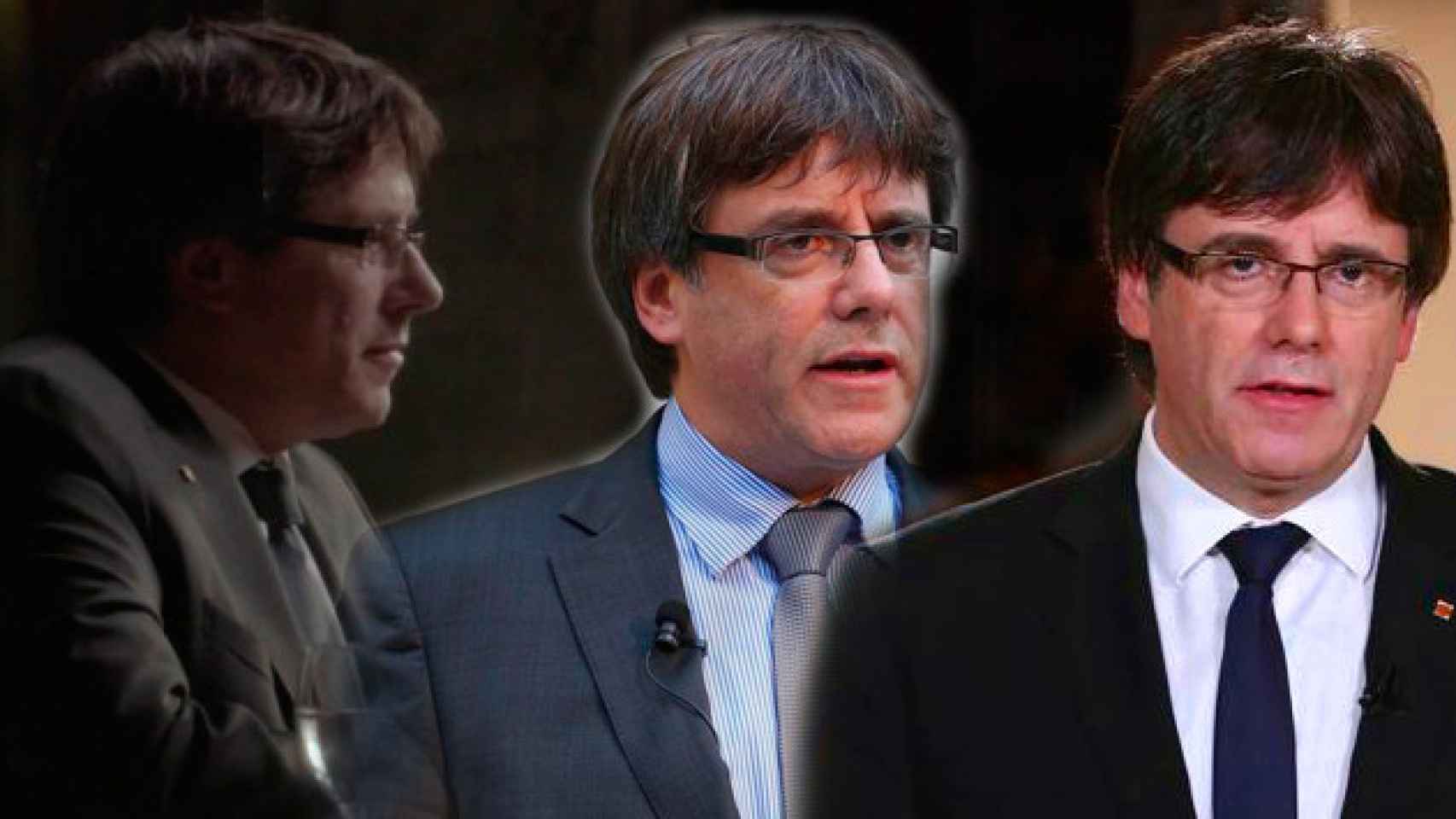 La imagen mediática de Carles Puigdemont ha mejorado desde su entrevista en el programa de Jordi Évole hasta su discurso de réplica al Rey / FOTOMONTAJE DE CG