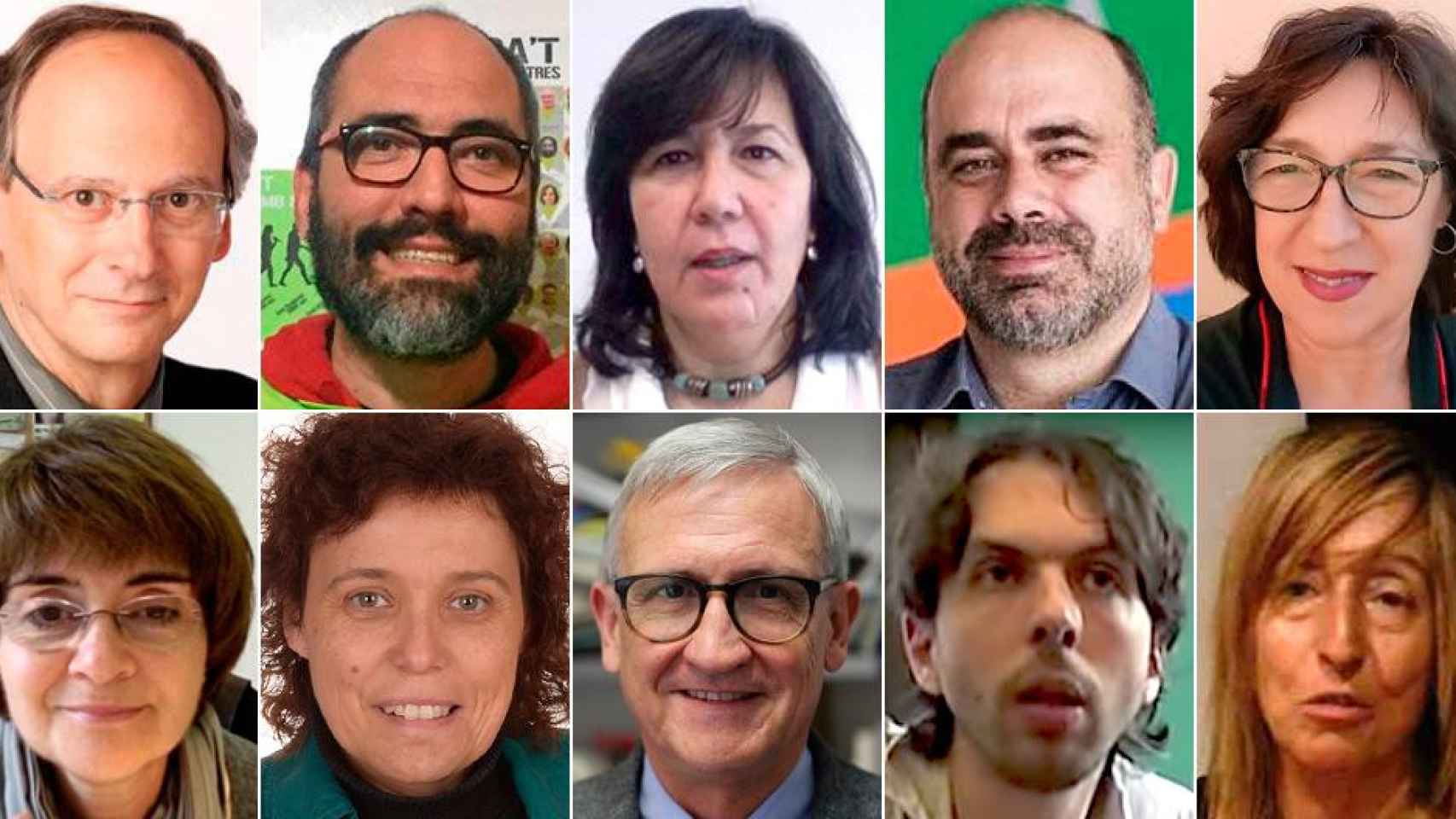 Gabriel Colomé (politólogo), Ramon Font (sindicalista), Cristina Dexeus (fiscal), Pau Marí-Klose (sociólogo), Silvia Carrasco (antropóloga), Montserrat Baras (politóloga), Maribel Fernández (comunicación), Xavier Arbós (jurista), Roger Molinas (arqueólogo