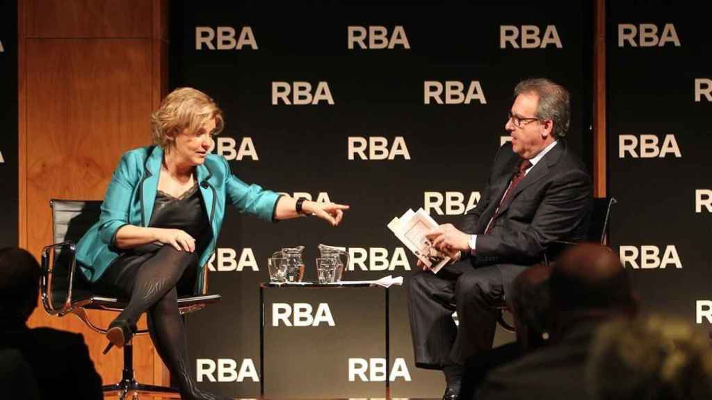 Pilar Rahola en un acto de RBA