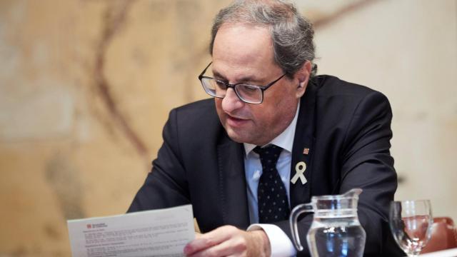 Quim Torra, durante una reunión del gobierno catalán / EFE