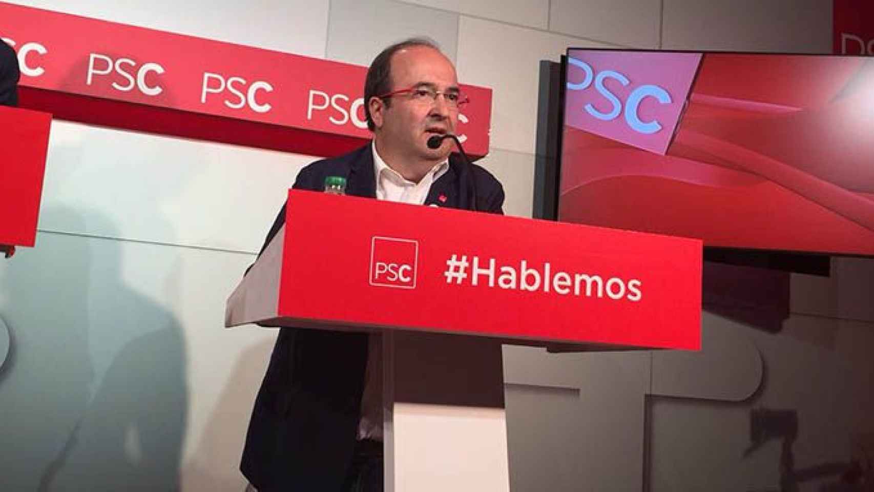 El primer secretario del PSC, Miquel Iceta, tras la reunión de la ejecutiva de su partido / CG