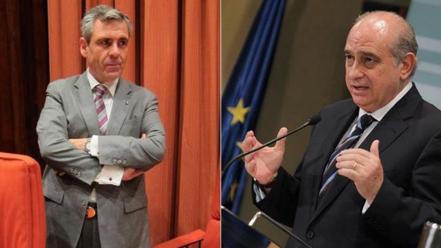 Daniel de Alfonso, director de la Oficina Antifraude de Cataluña, y Jorge Fernández Díaz, ministro del Interior en funciones.