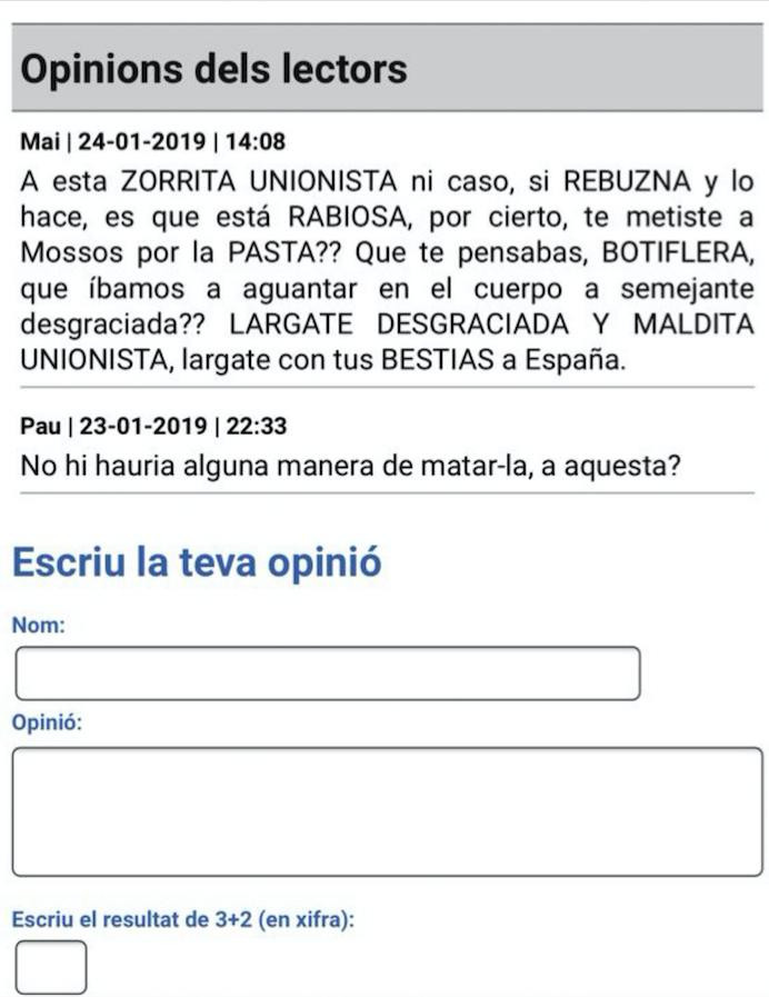 Comentarios contra Inma Alcolea