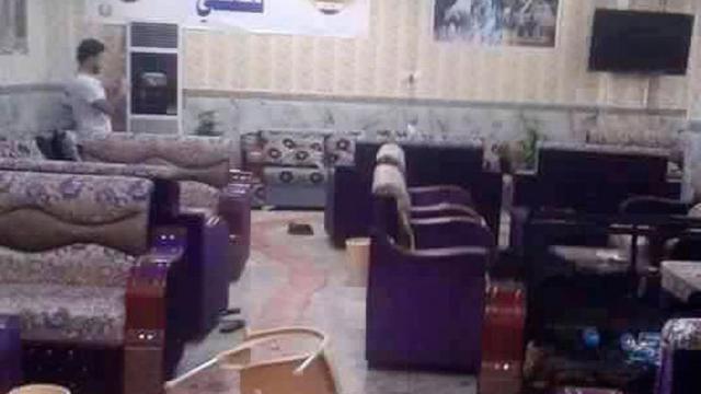 La peña del Real Madrid en Balad (Irak), tras el atentado de Estado Islámico.