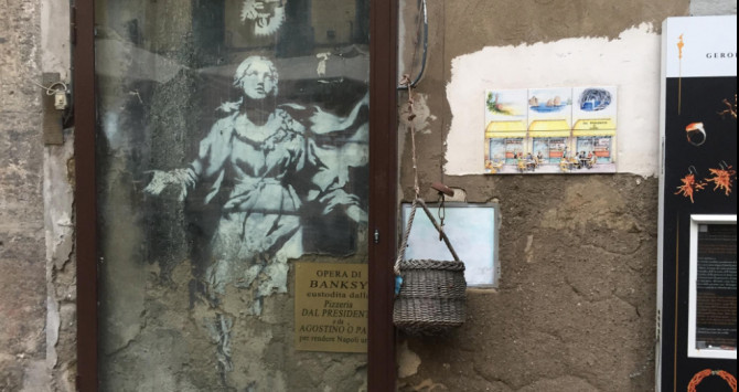 La 'Madonna' de Banksy en Nápoles / EB