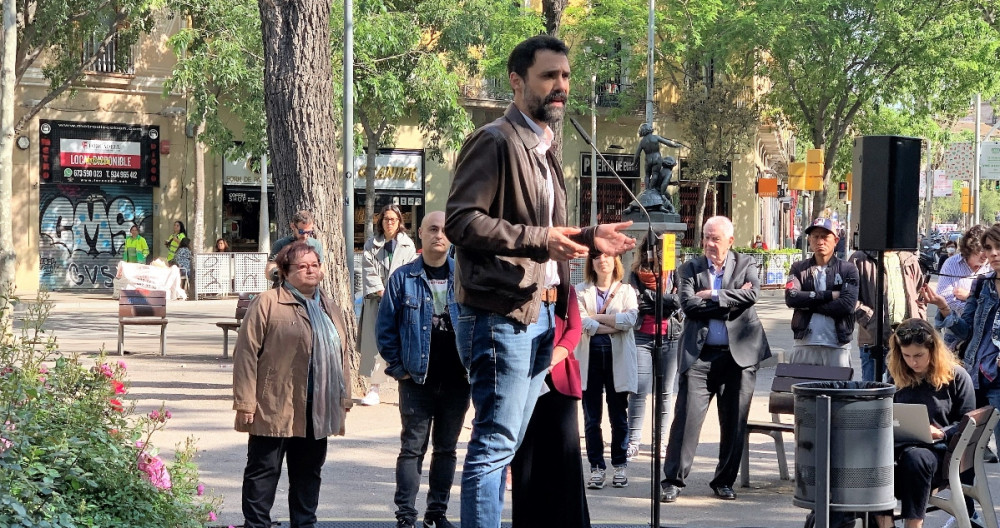 El 'conseller' de Empresa y Trabajo de la Generalitat, Roger Torrent, en el homenaje de ERC a Francesc Layret / EP