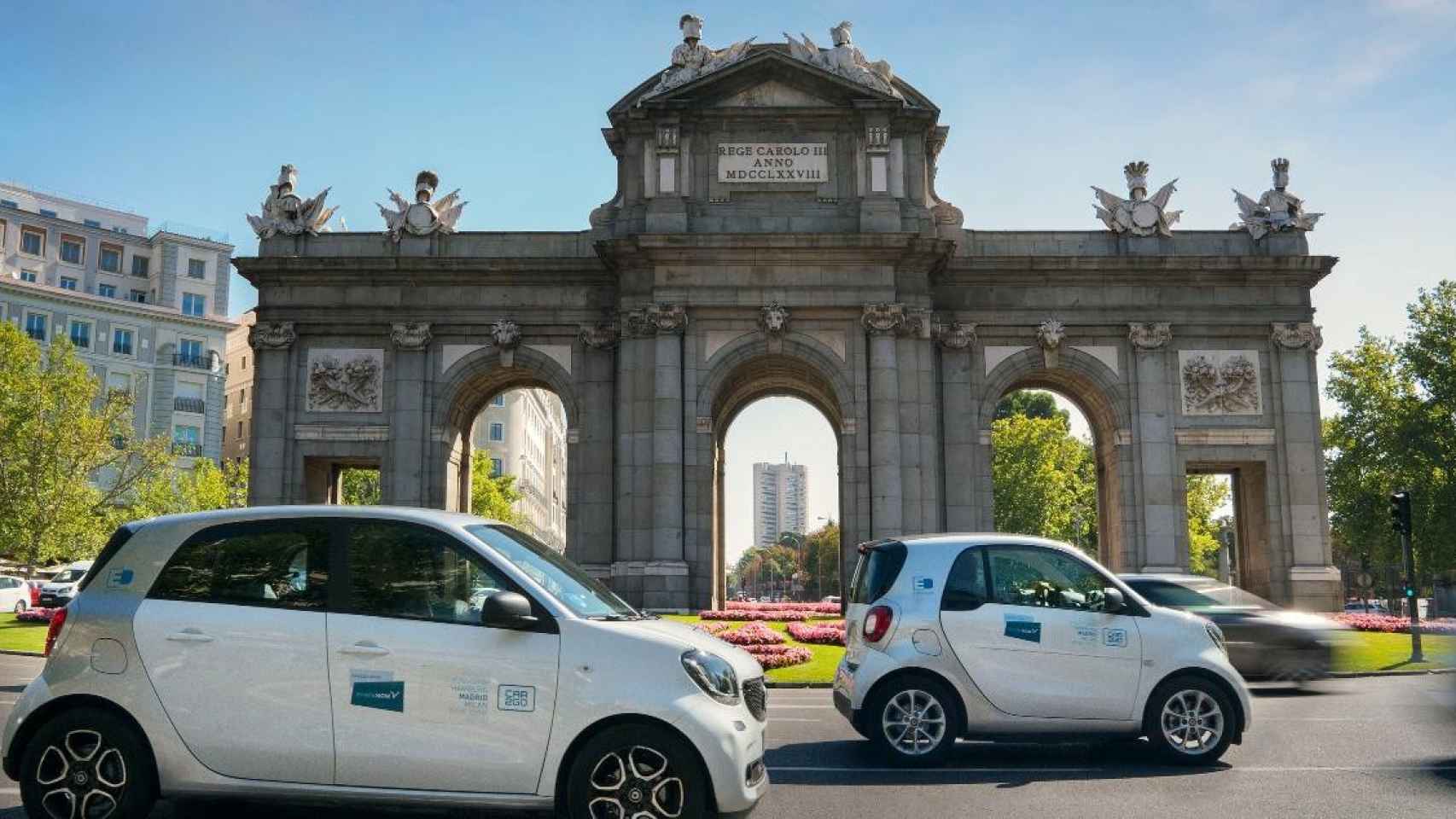 Coches de la compañía ShareNow en Madrid