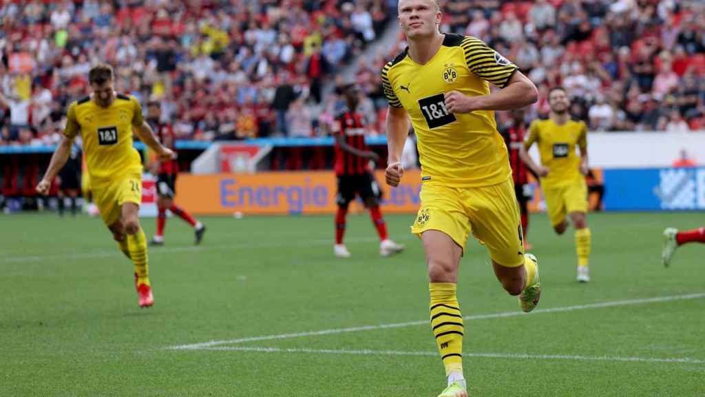 Haaland celebrando un gol con el Borussia Dortmund / BVB