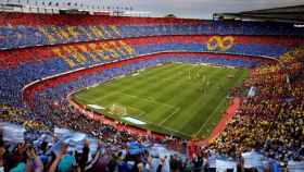 Una foto de archivo del Camp Nou durante un partido del Barça / EFE