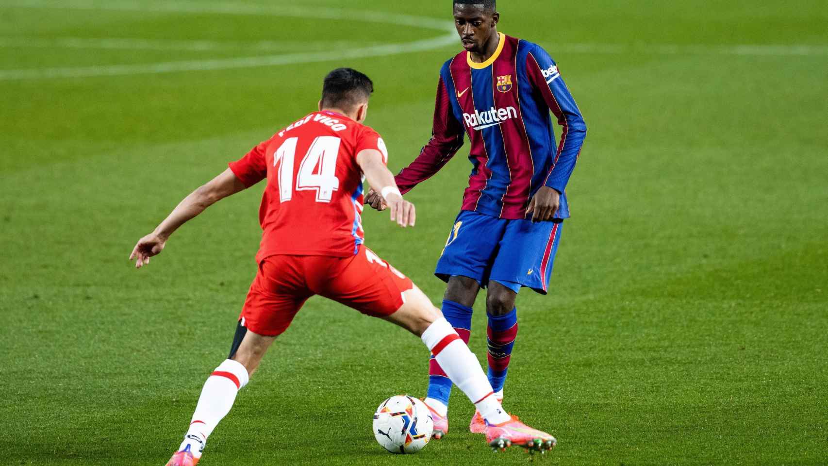 Ousmanne Dembelé, en una acción ante el Granada, durante la pasada liga | FCB