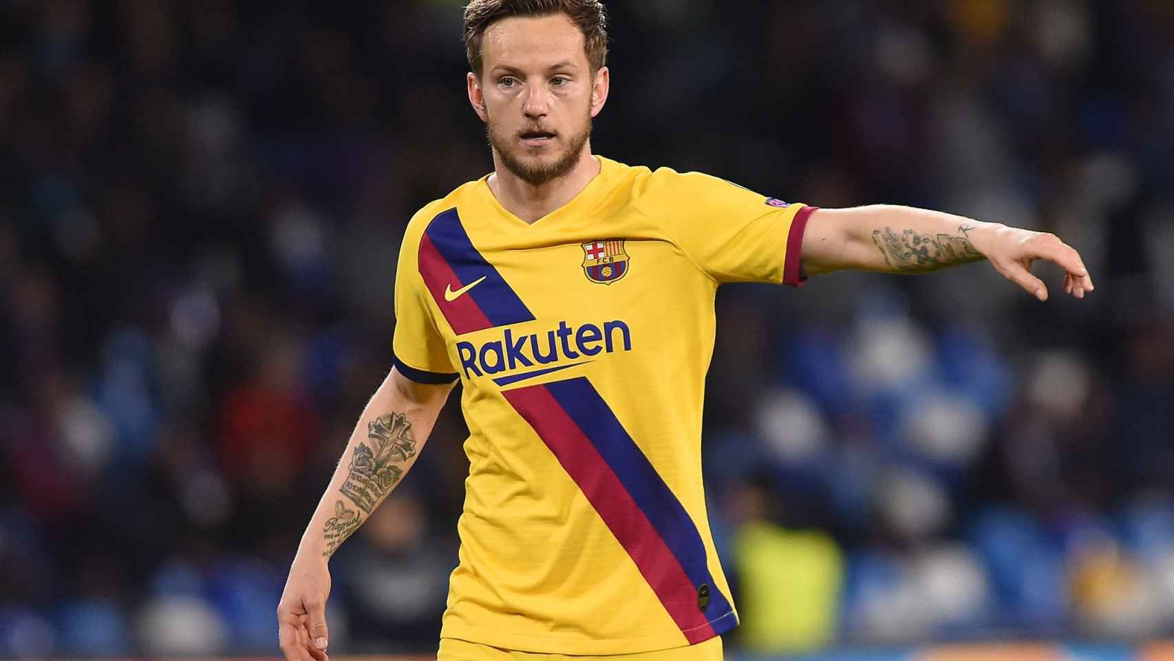 Rakitic jugando con el Barça en una imagen de archivo / Redes