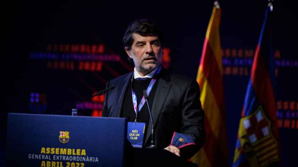 Juli Guiu, vicepresidente de marketing del Barça, durante la asamblea de compromisarios / FCB