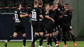 Marcus Thuram, del Borussia Monchengladbach, celebrando su gol contra el Real Madrid | EFE