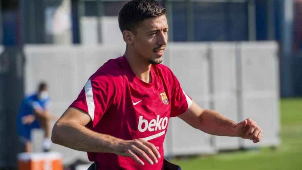 Clement Lenglet entrenando con el Barça, durante la pasada pretemporada / FC Barcelona