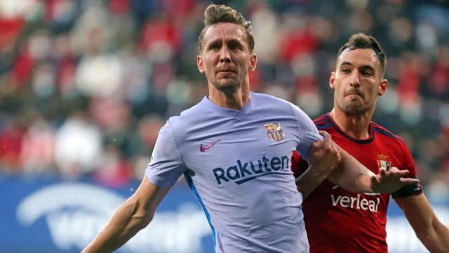 Luuk de Jong, en un compromiso con el Barça / FCB