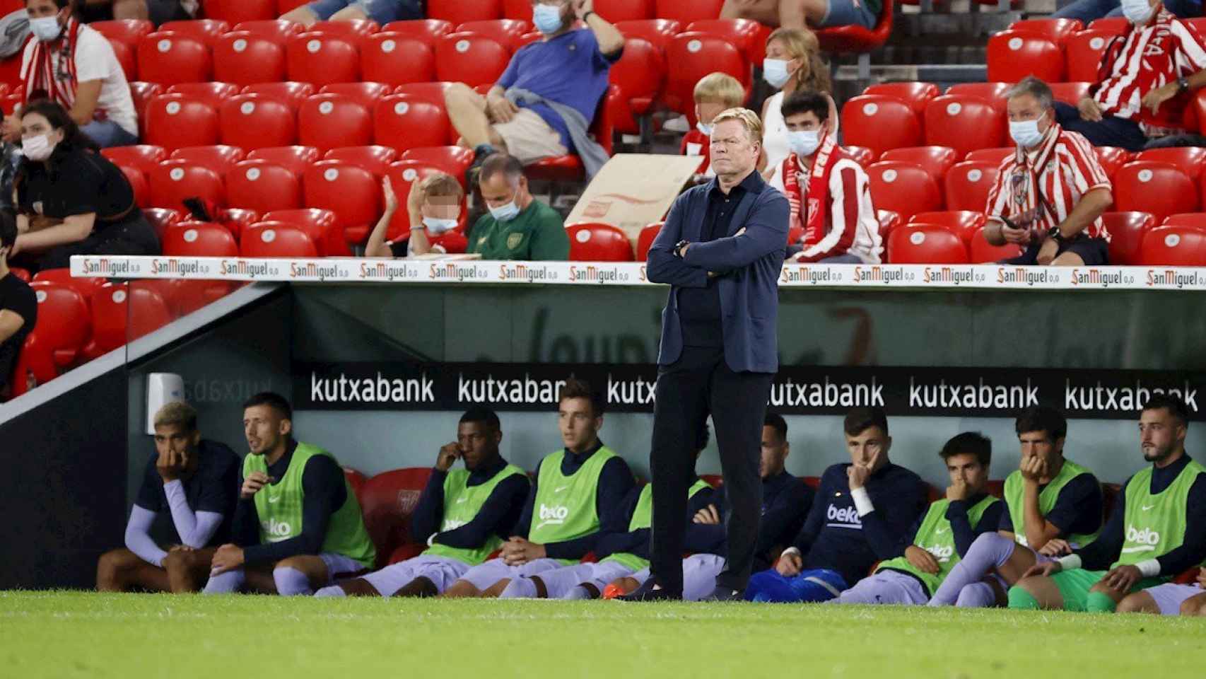 Ronald Koeman en el partido ante el Athletic en San Mamés / EFE