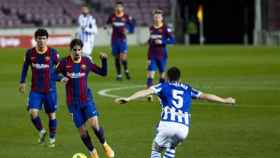 Trincao y Carles Aleñá ante la Real Sociedad / FC BARCELONA