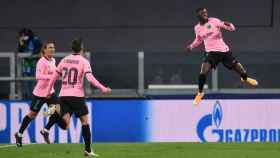 Dembelé, celebrando su gol ante la Juventus | EFE