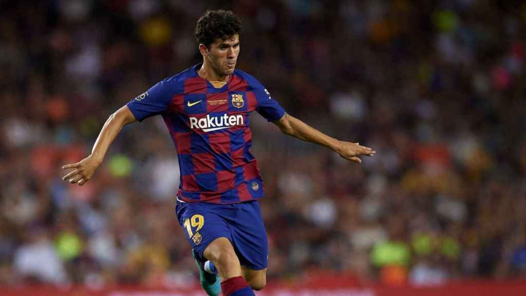 Carles Aleñá, durante un partido con el Barcelona/ EFE