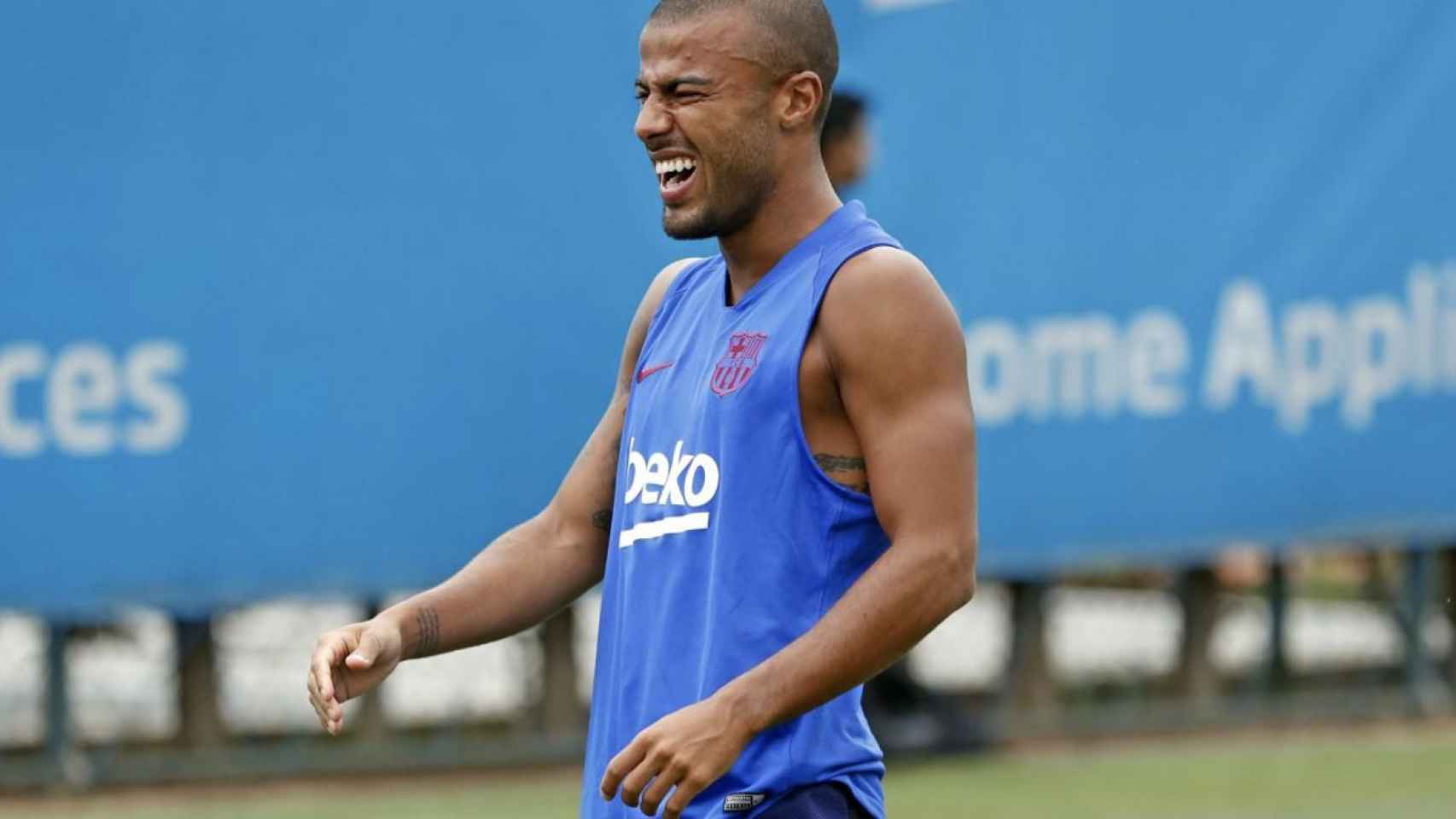 Una foto de Rafinha durante un entrenamiento del Barça / FCB