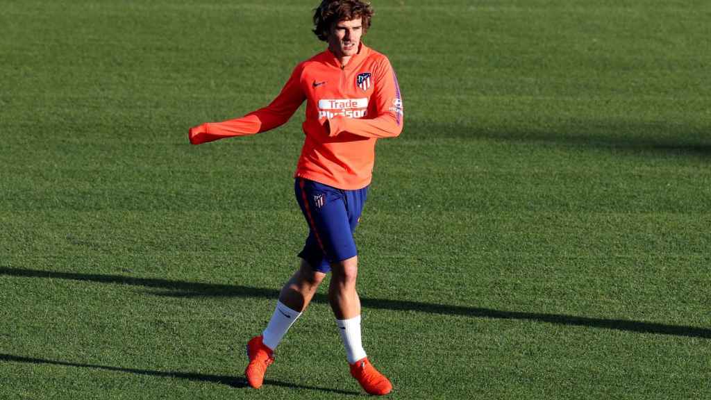 Una foto de Antoine Griezmann durante un entrenamiento del Atlético de Madrid / EFE