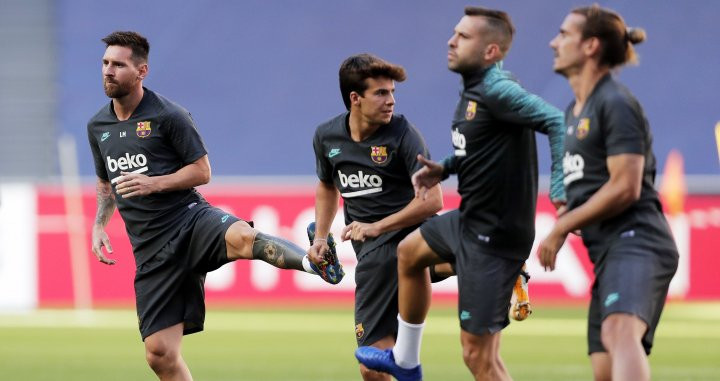 Leo Messi, en un entrenamiento en el Estadio Da Luz | EFE