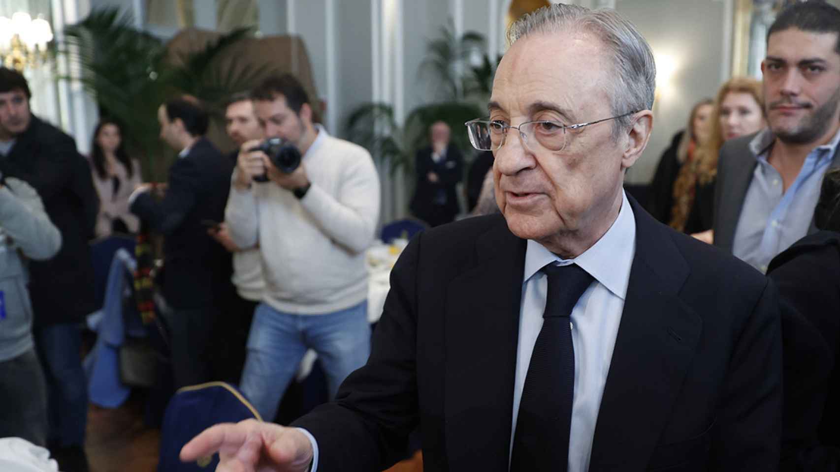 Florentino Pérez, en encuentro en Madrid de la Superliga Europea / EFE