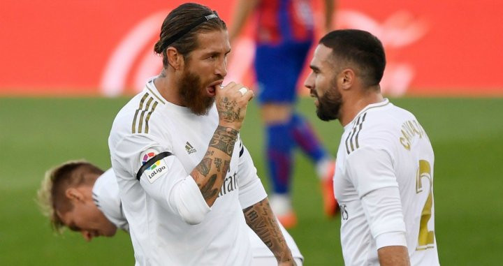 Sergio Ramos, celebrando un gol junto a Carvajal | EFE