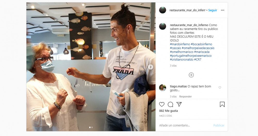 Las imágenes de Cristiano incumpliendo las normas de distanciamiento /INSTAGRAM