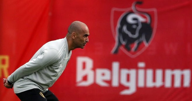 Roberto Martínez durante un entrenamiento de la selección de Bélgica / EFE