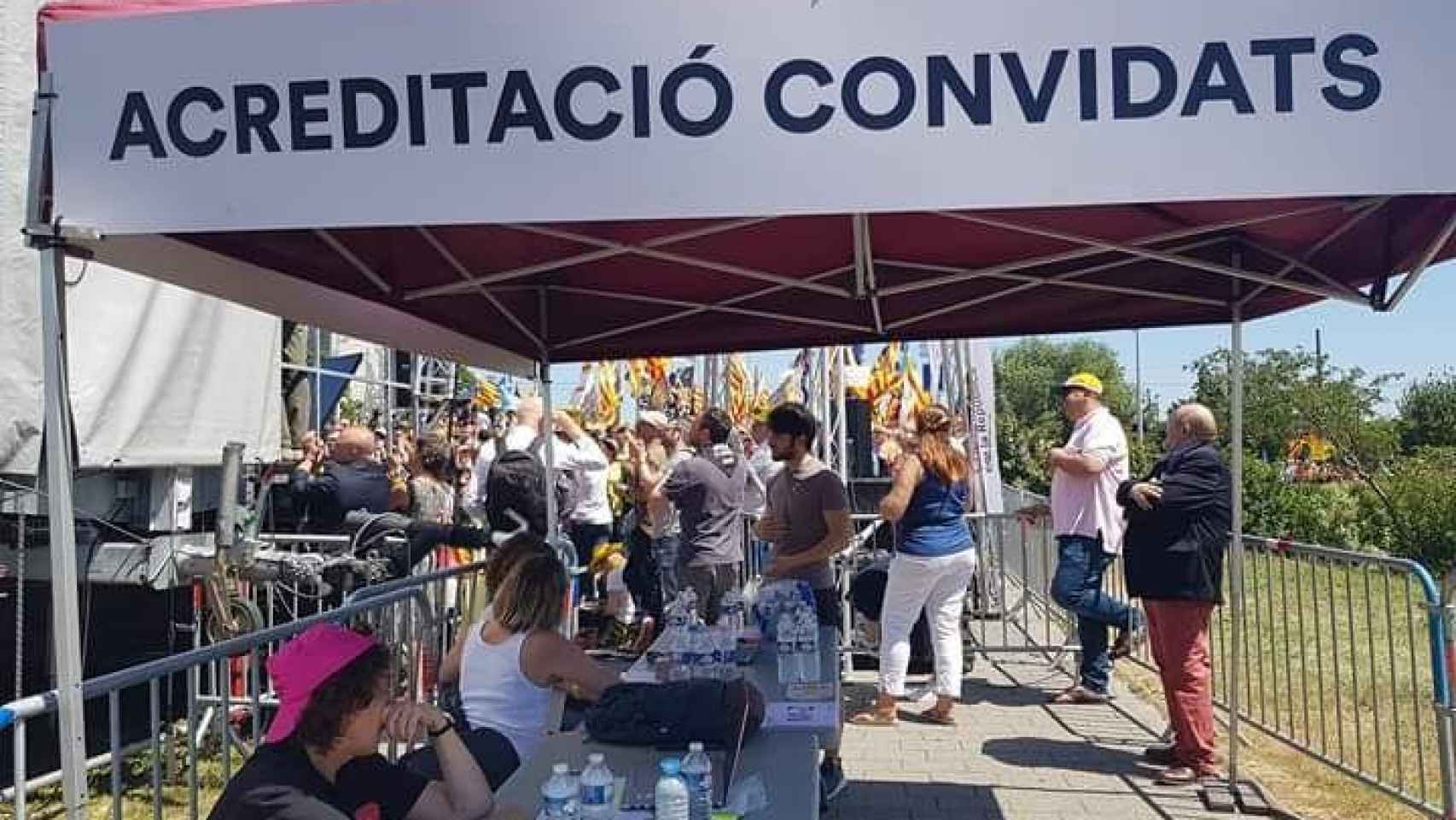 Zona de acreditaciones VIP de la ANC en Estrarsburgo