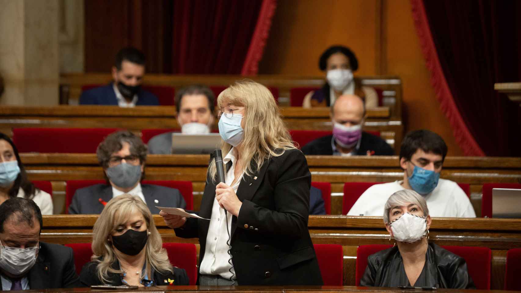 La 'consellera' de Cultura, Natàlia Garriga, en una sesión del Pleno del Parlament de Cataluña / David Zorrakino - EUROPA PRESS