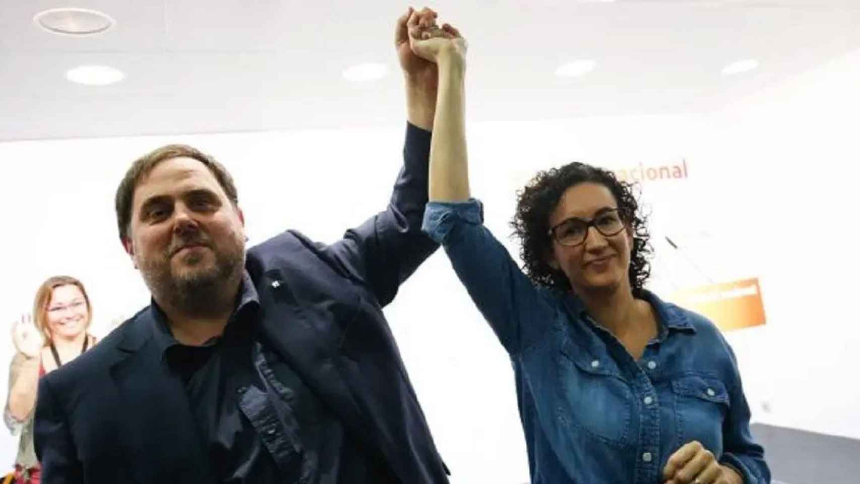 Junqueras y Rovira en la sede de ERC, en una imagen de archivo / EFE