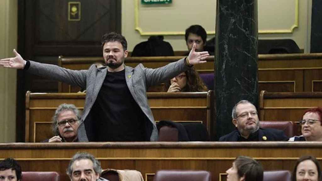 Gabriel Rufián en una foto de archivo en el Congreso de los Diputados / EUROPA PRESS