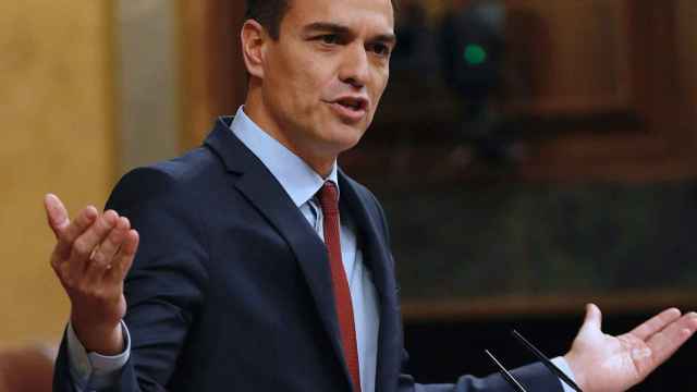 Pedro Sánchez, durante su comparecencia en el Congreso explicando su forma de gobernar / EFE